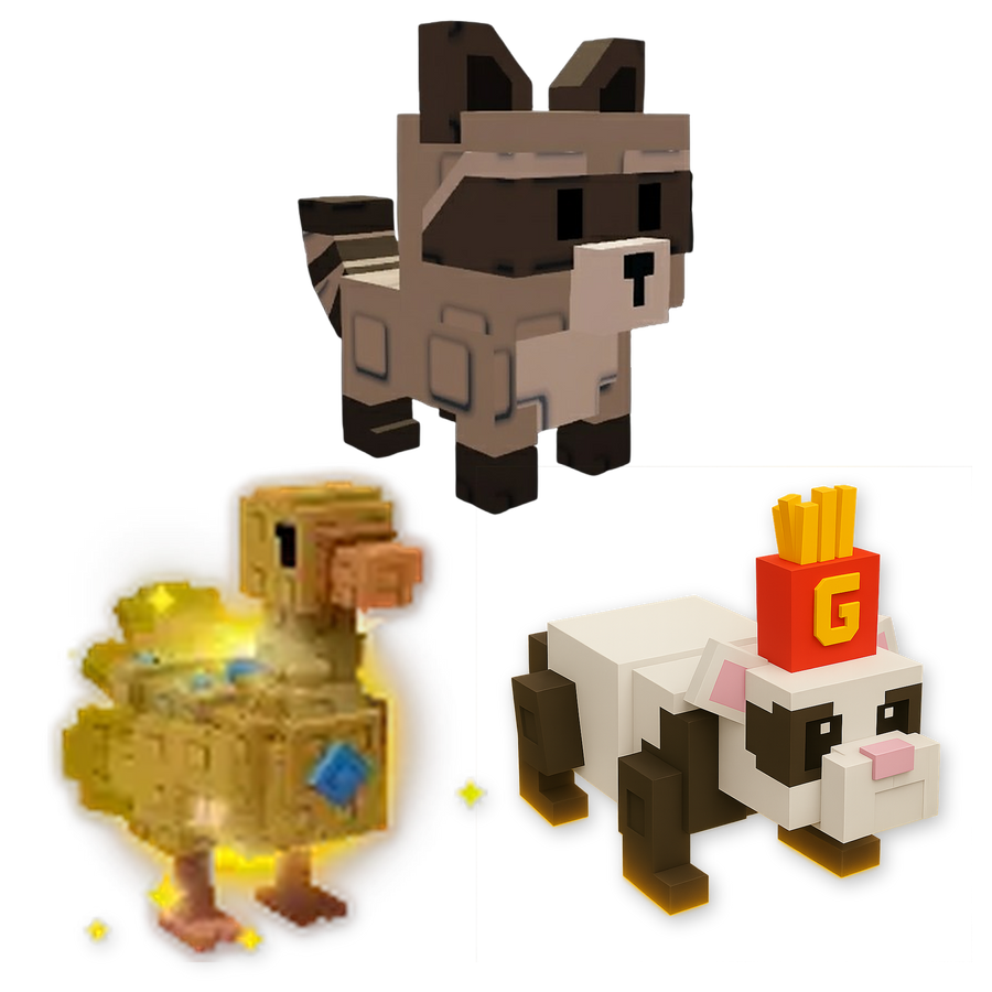 Raccoon + Golden Goose + French Fry Ferret Bundle