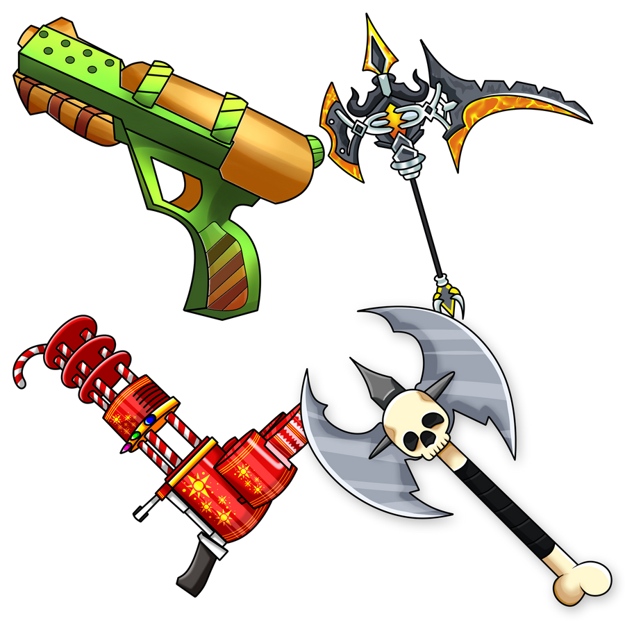 حزمة Sugar + Hallowscythe + Water Gun + BattleAxe