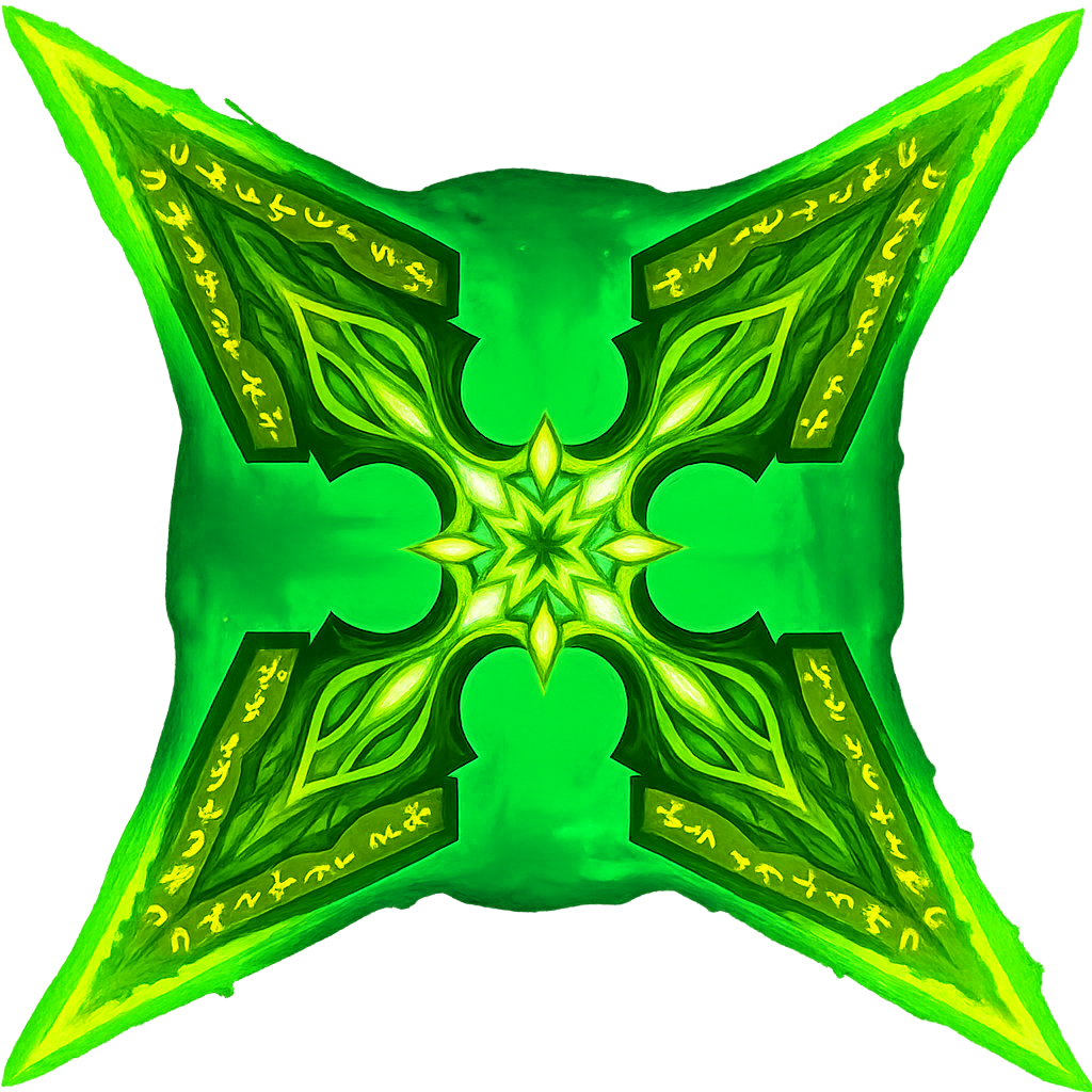 Green ninja star
